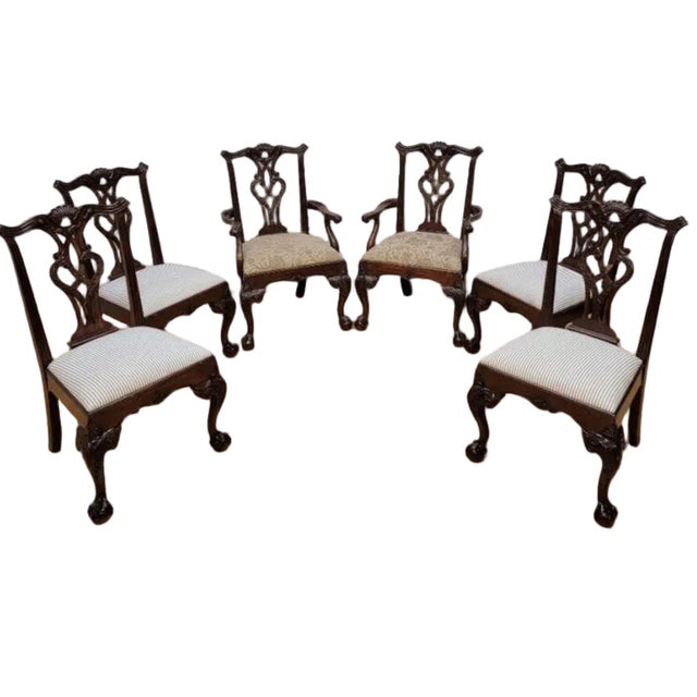 Vintage Chippendale Style Dining Chairs by Henredon - Ritterhouse Collection - Set of 6 For Sale In Chicago - Image 6 of 7