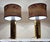Large Vintage Table Lamps with Brass Base and Fabric Shade from Lamplove, 1970s, Set of 2 For Sale - Image 4 of 10