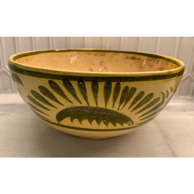 Mid 20th Century Yellow Ware Pottery Bowl Chairish