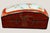 Chinese Antique Chinese Red Lacquer Box Porcelain Plaque Metal Inlay C1920 For Sale - Image 3 of 18