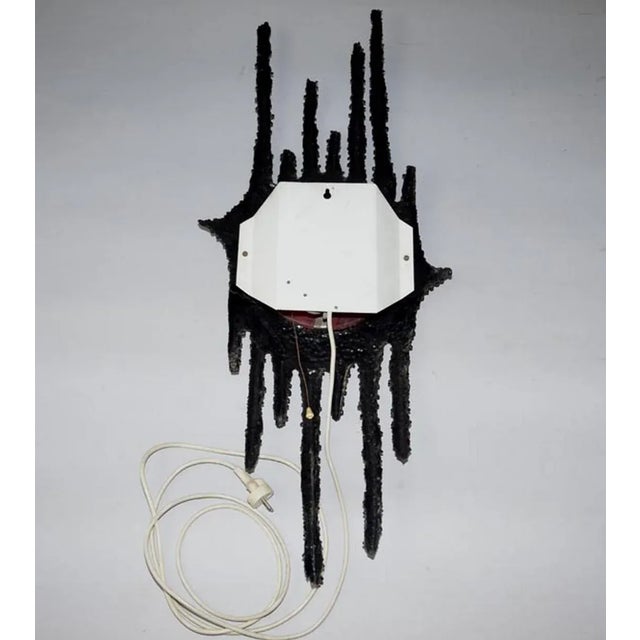 1950s Iron and Glass Wall Lamp, 1950s For Sale - Image 5 of 8