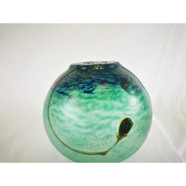Blown Glass Ball Vase by Jean Claude Novaro For Sale - Image 4 of 12