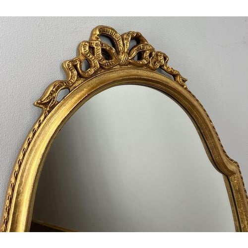 Vintage French Ornate Wall Mirror with Gold Finish For Sale - Image 3 of 8