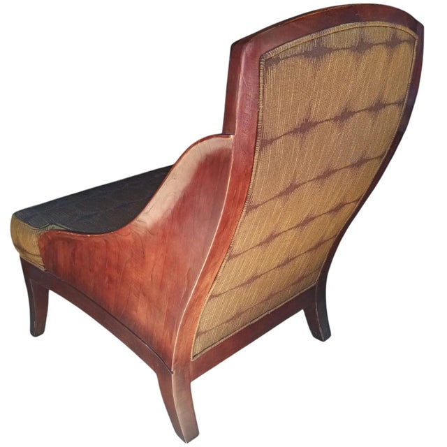 Chestnut 1950s Experience Unmatched Comfort With the Iconic Thos. Moser Wing Chair and Matching Ottoman For Sale - Image 8 of 12