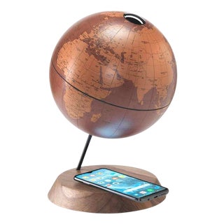 Tecnocuoio Bridge Globe by Zoffoli Mappamondi For Sale