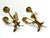 Metal Three-Light Tripod Brass Candlesticks with Organic Floral Decoration, 1960s, Set of 2 For Sale - Image 7 of 8