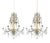 Antique Genoese Empire Chandeliers in Crystal and Gilded Wood, 1780s, Set of 2 For Sale
