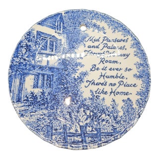 Vintage Royal Crownford Ironstone Stanford Shire England Country Scene Poetry Plate For Sale