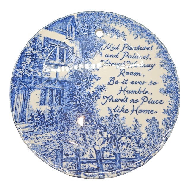 Vintage Royal Crownford Ironstone Stanford Shire England Country Scene Poetry Plate For Sale