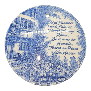 Vintage Royal Crownford Ironstone Stanford Shire England Country Scene Poetry Plate