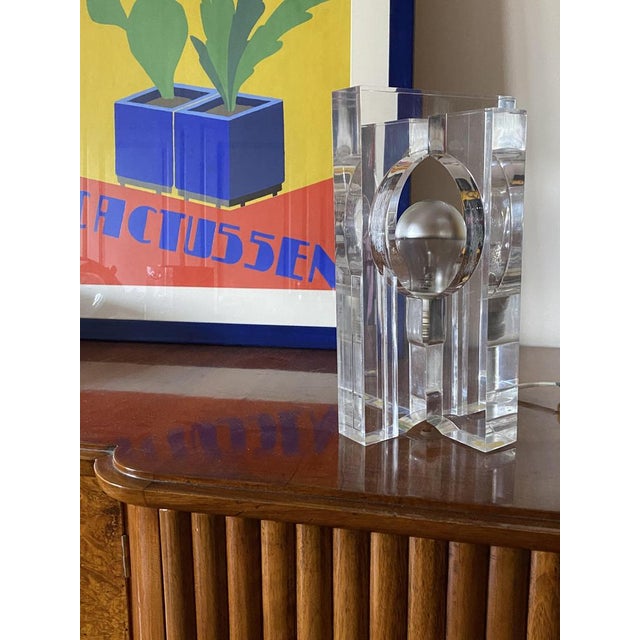 Sculptural Acrylic Table Lamp by Sandro Petti for Maison Jansen, France, 1970s For Sale - Image 16 of 18
