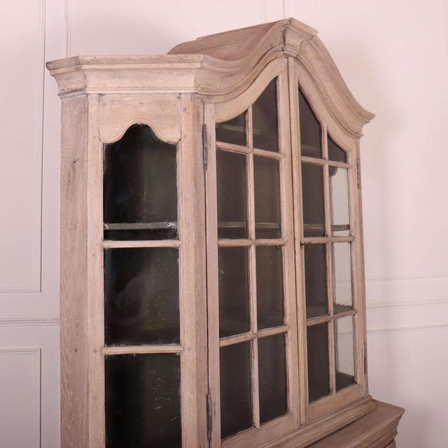 Wood 18th Century Dutch Bleached Oak Display Cabinet For Sale - Image 7 of 9