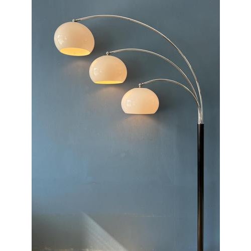 Vintage Space Age Mushroom Triple Arc Floor Lamp from Dijkstra For Sale - Image 13 of 13