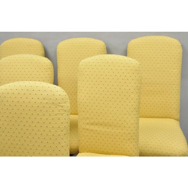 Vintage Queen Anne Style Cherry Wood Upholstered Dining Side Chairs - Set of 6 For Sale - Image 14 of 16