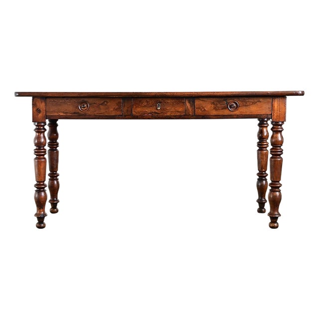French 19th Century Walnut Server with Burl Front For Sale