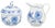 Mid-Century Blue Onion Sugar Bowl and Creamer in Porcelain from Meissen, Set of 2 For Sale