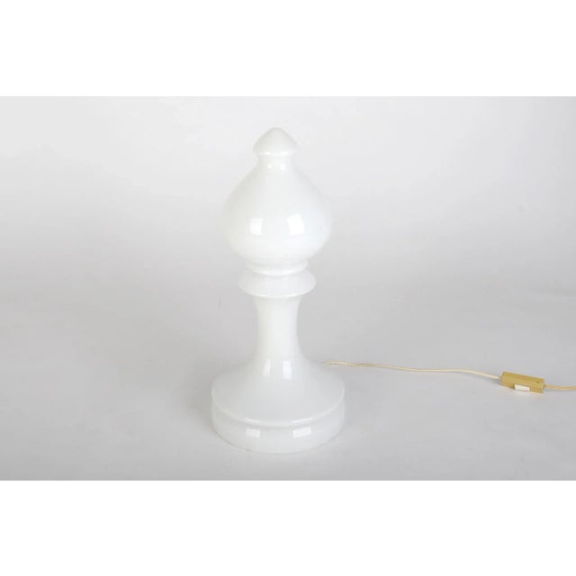 Mid-Century Glass Chess Lamp by Ivan Jakes, 1970s, in Flawless conditions. Designed 1970 to 1979 This piece has an...