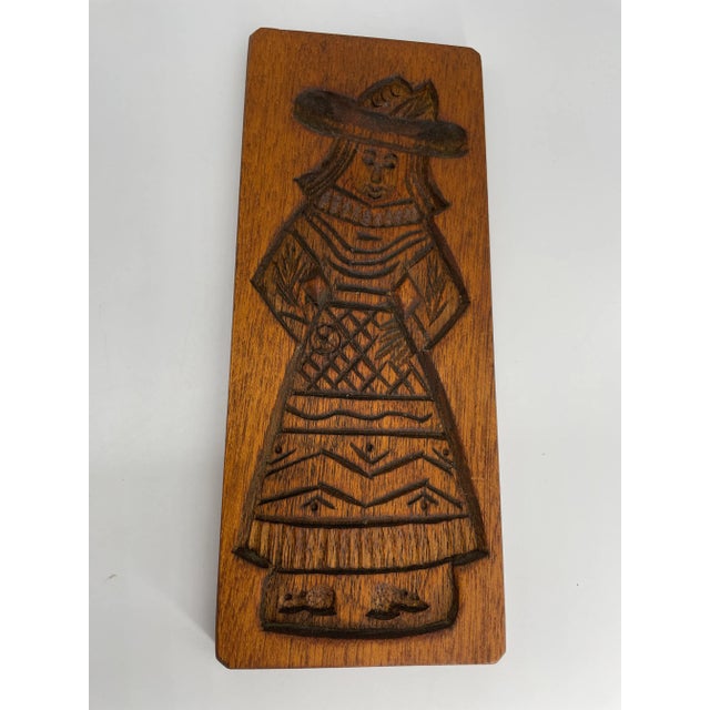 Early 20th Century Early 20th Century Folk Art His and Her Wall Wood Carvings - a Pair For Sale - Image 5 of 7