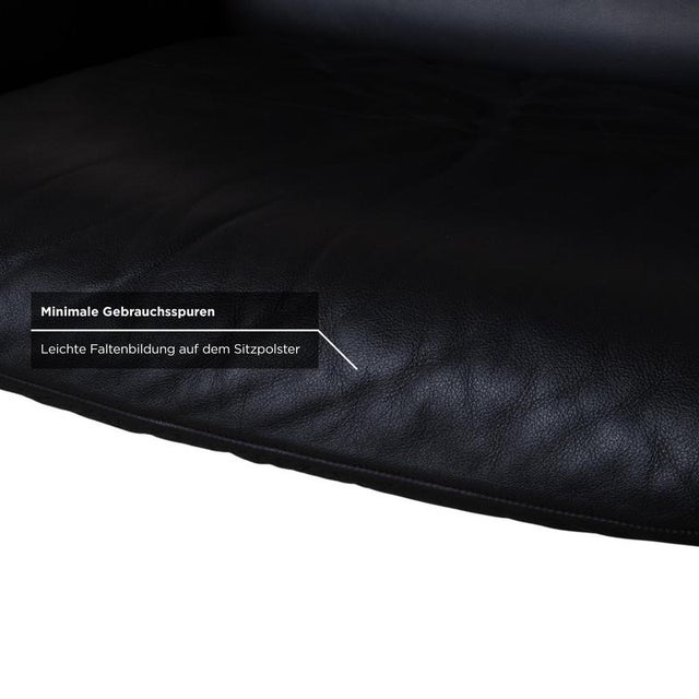 DS-2011 Leather Two-Seater Black Sofa from de Sede For Sale - Image 5 of 12