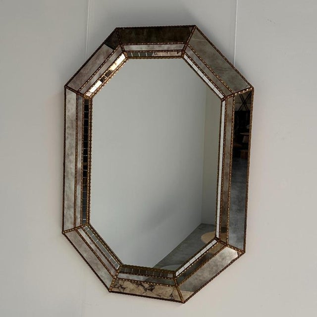 Hollywood Regency Spanish Mosaic Mirror, 1980s For Sale - Image 9 of 9