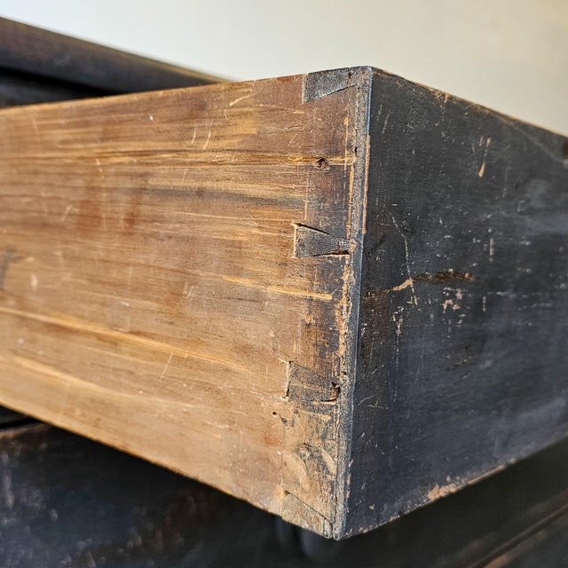 Antique Ebonized Pine Chest of Drawers - Circa 1830 For Sale - Image 11 of 16