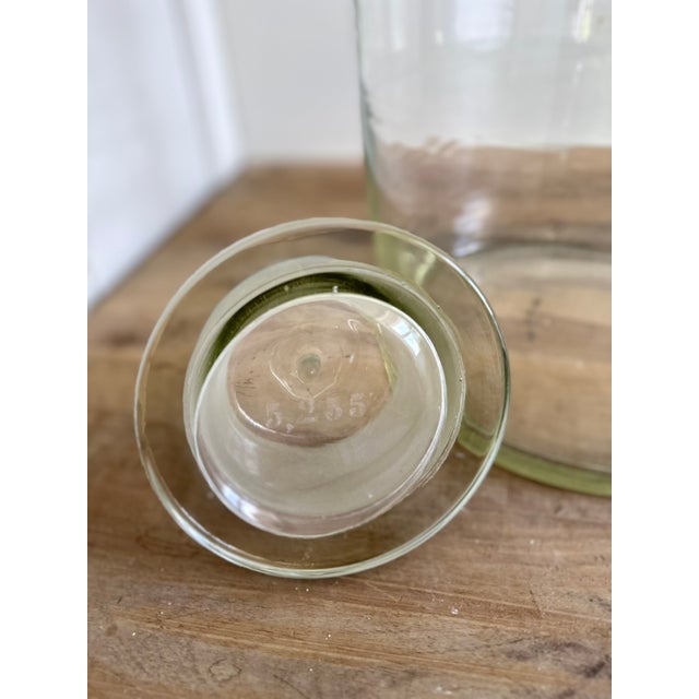 French Laboratory Glass Storage Jar with Fitted Glass Stopper, 1920s For Sale - Image 10 of 16