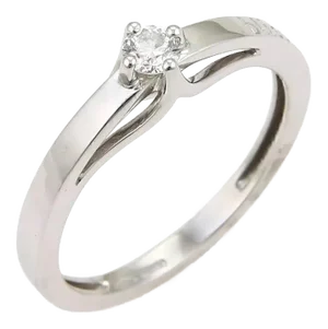 Bliss by Damiani Kate Solitaire Diamond 18k White Gold Ring