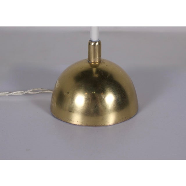 Floor Lamp in Brass and Lacquered Metal, Switzerland, 1950s. For Sale - Image 6 of 7