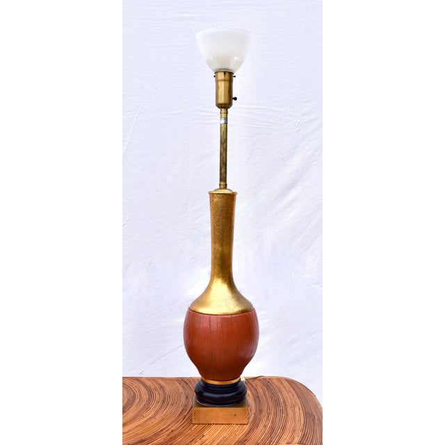 Mid Century Modern Gold Gilt Table Lamps by Marbro Lamp Co. For Sale - Image 11 of 11