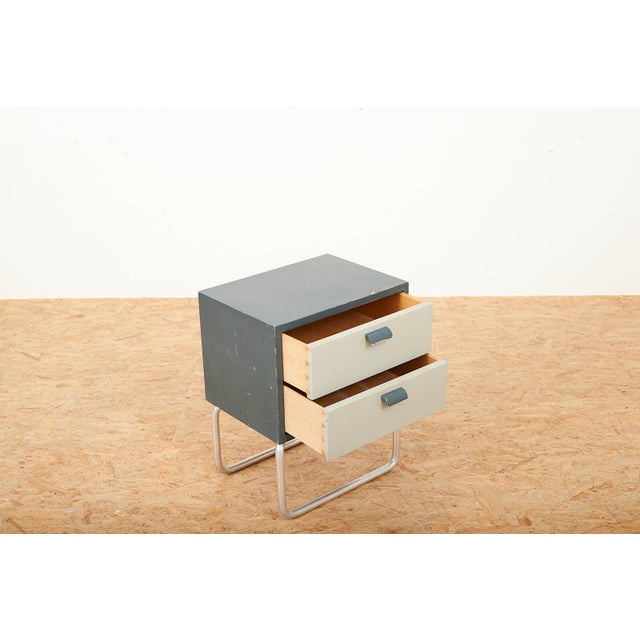 Nightstand with Aluminum Round Tube Frame For Sale - Image 4 of 12