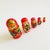 A wonderful vintage wood Russian Matryoshka, set of 5 nesting dolls. Great hand painted detailing and natural wood tones...