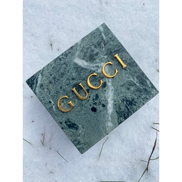 Green Verdi Green Marble 1970s Gucci Bookend, Minimalist Design, Circa 1970s For Sale - Image 8 of 16