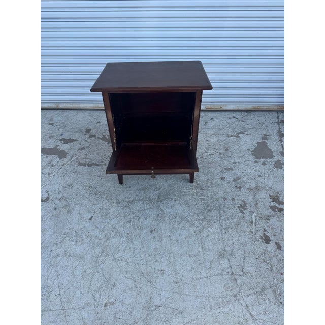 Vintage Smoking Table W/Drop Front Door For Sale - Image 4 of 6