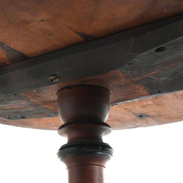 Antique 18th Century Queen Anne Mahogany Candle Stand C1780 For Sale - Image 6 of 7
