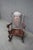 Antique Horner Style Mahogany Carved Lion Arm Rocking Chair For Sale - Image 4 of 11