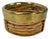 Gabriella Crespi Vintage Italian Crespi Style Rattan and Brass Rim Wine Coaster For Sale - Image 4 of 7