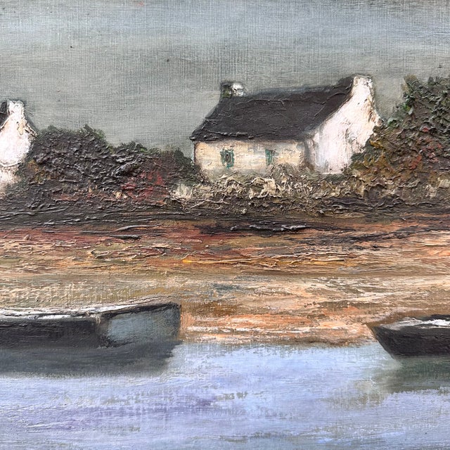 Ronald, Cabins of French Brittany, 20th Century, Oil Painting on Canvas, Framed For Sale - Image 9 of 18