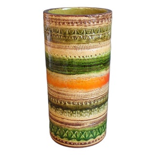 Mid-Century Modern Italian Sahara Ceramic Vase by Aldo Londi for Bitossi, 1960s For Sale