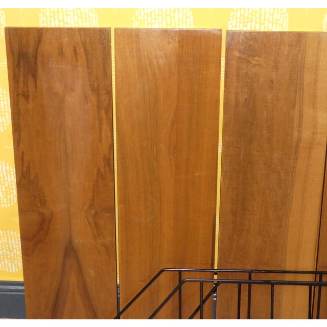 Walnut String Shelving Unit, 1960s For Sale - Image 9 of 11