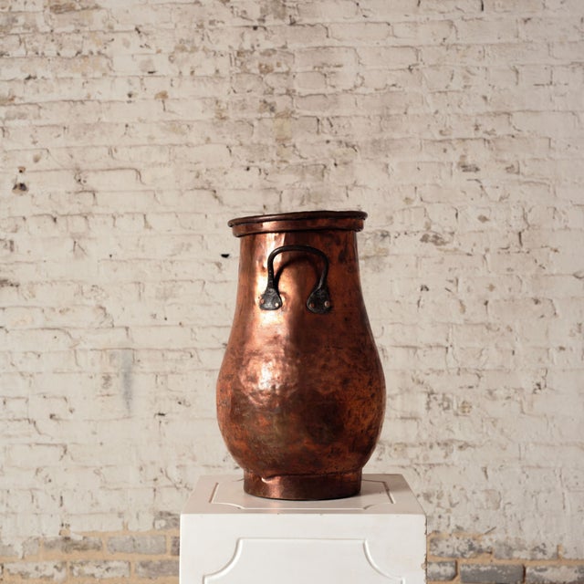 French Late 18th Century French Copper Pot (Tall) For Sale - Image 3 of 3