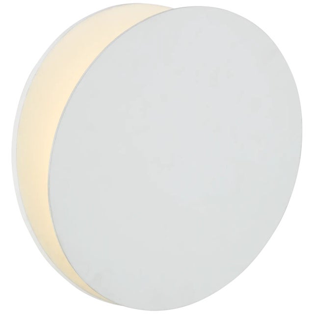 AERIN for Visual Comfort Signature Gabriela Round Wall Washer in Matte White For Sale