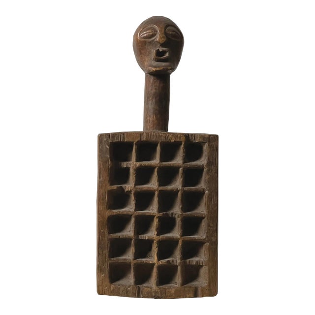 Antique Hand Carved African Songye Game Board/Mancala For Sale