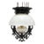 Vintage Bradley Habbard Country Style Hanging Pendant Light White Glass Shade For Sale