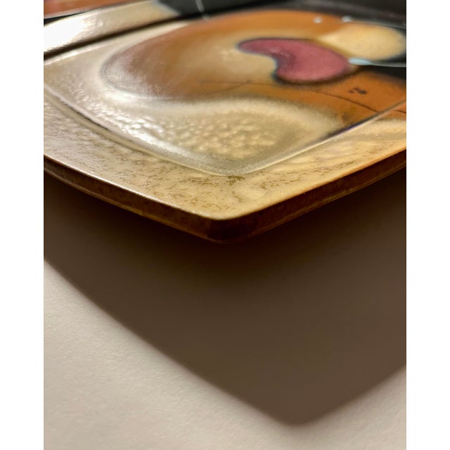 1990s Vintage Loren Lukens Studio Pottery Platter Brace Point Modern, Signed- Set of 2 For Sale - Image 5 of 5