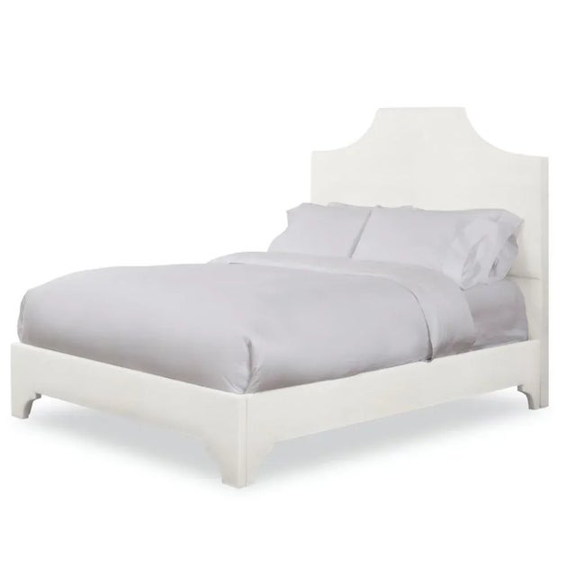 Modern Kit California King Bedframe, Ivory Velvet For Sale - Image 3 of 4