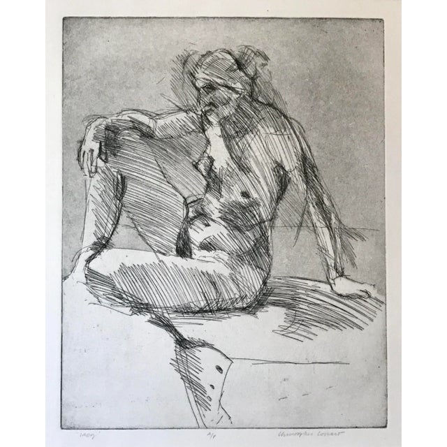 Mid-Century Modern Vintage Mid Century Etching Female Nude by Lossart For Sale - Image 3 of 7