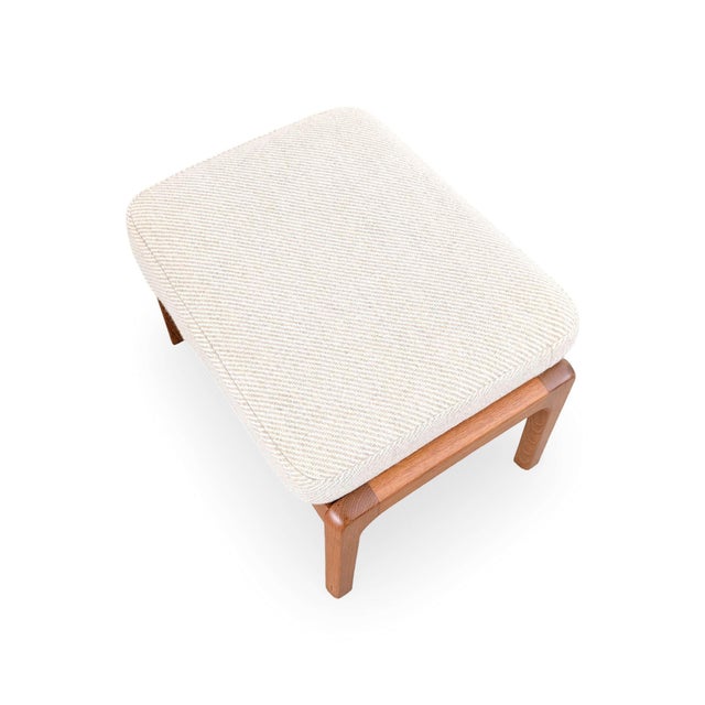 Senator Highback Armchair and Pouf by Ole Wanscher for Poul Jeppesen, Set of 3 For Sale - Image 11 of 15