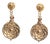1960s Pair of 18k Gold Floral Drop Earrings For Sale