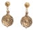 Pair of 18k Gold Floral Drop Earrings, Indian For Sale