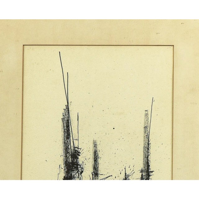 China painting signed 60s measures 31 x h 51 category abstract style dimensions: height cm 51 width cm 31 color: black &...